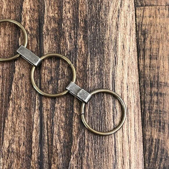 Concho Belt Hip Slung Mixed Media Wood Chain Boho Festival Size Small Tan Multi - Picture 6 of 12